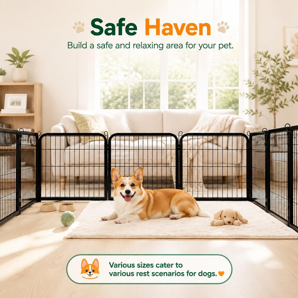 Transform Your Pet's Playtime with Our 24-Inch 16-Panel Outdoor Dog Playpen - Ideal for Indoor, Yard, RV, and Camping Adventures!