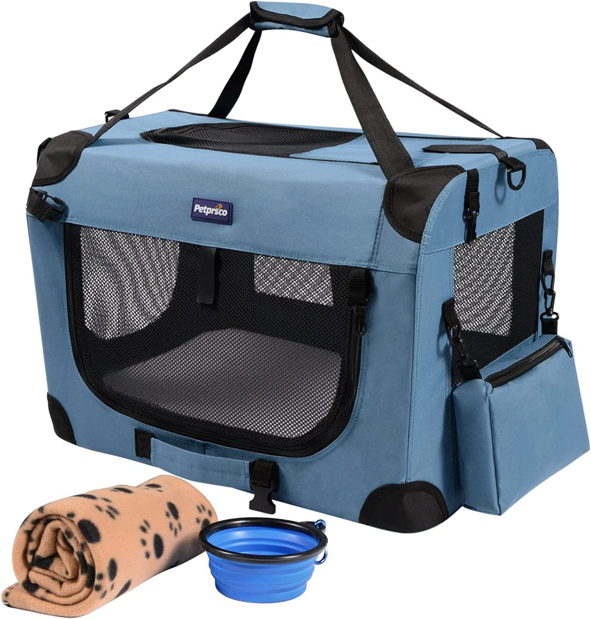 Ultimate Portable Collapsible Dog Crate - 24" Soft Crate for Comfortable Car Travel and Outdoor Adventures