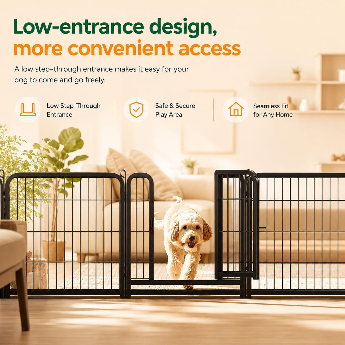Transform Your Pet's Playtime with Our 24-Inch 16-Panel Outdoor Dog Playpen - Ideal for Indoor, Yard, RV, and Camping Adventures!