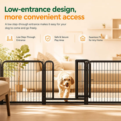 Transform Your Pet's Playtime with Our 24-Inch 16-Panel Outdoor Dog Playpen - Ideal for Indoor, Yard, RV, and Camping Adventures!